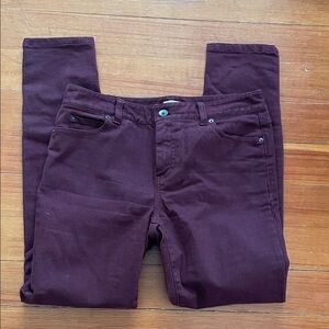Ecru Burgundy Skinny Jean Trouser  6/28